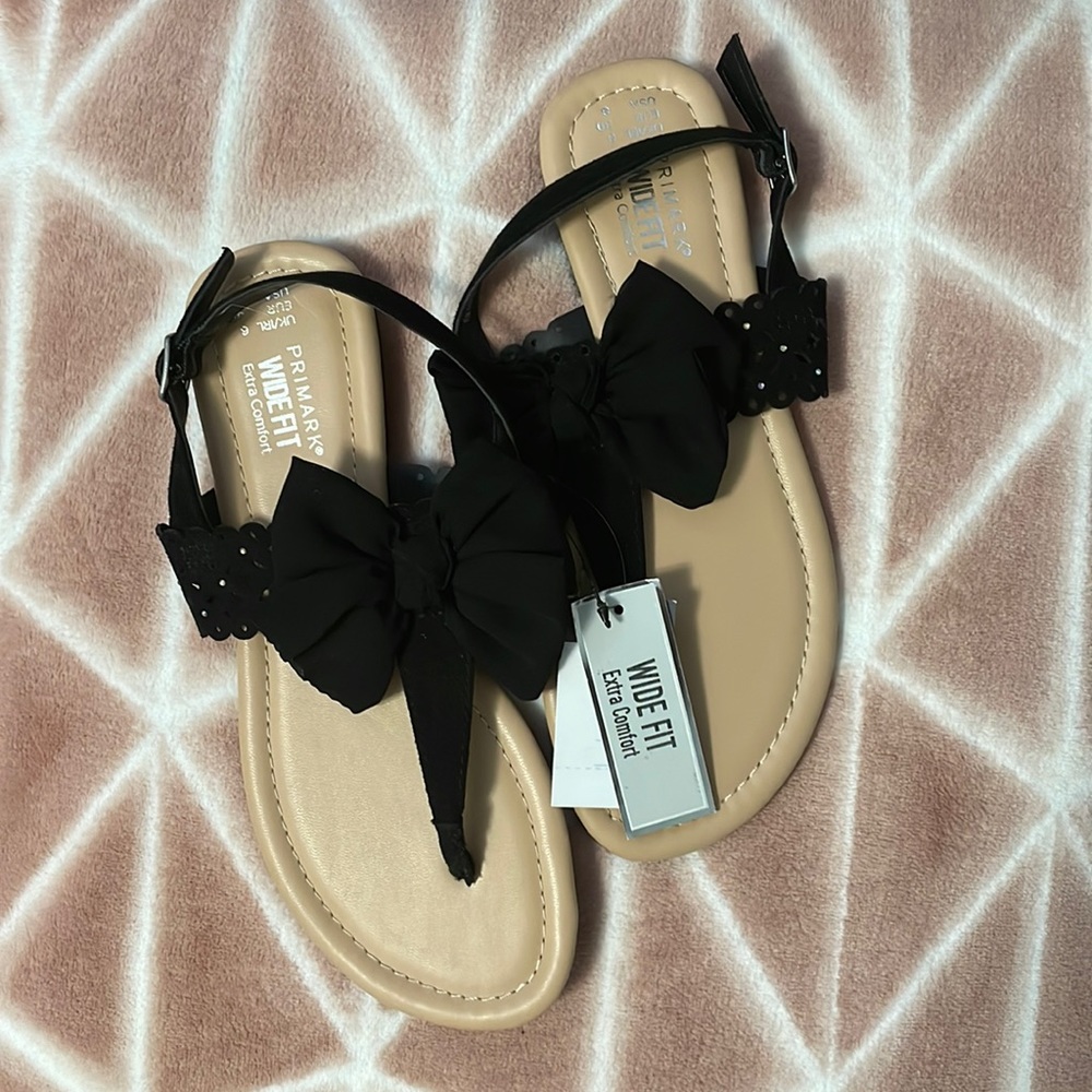 Black Bow Sandals